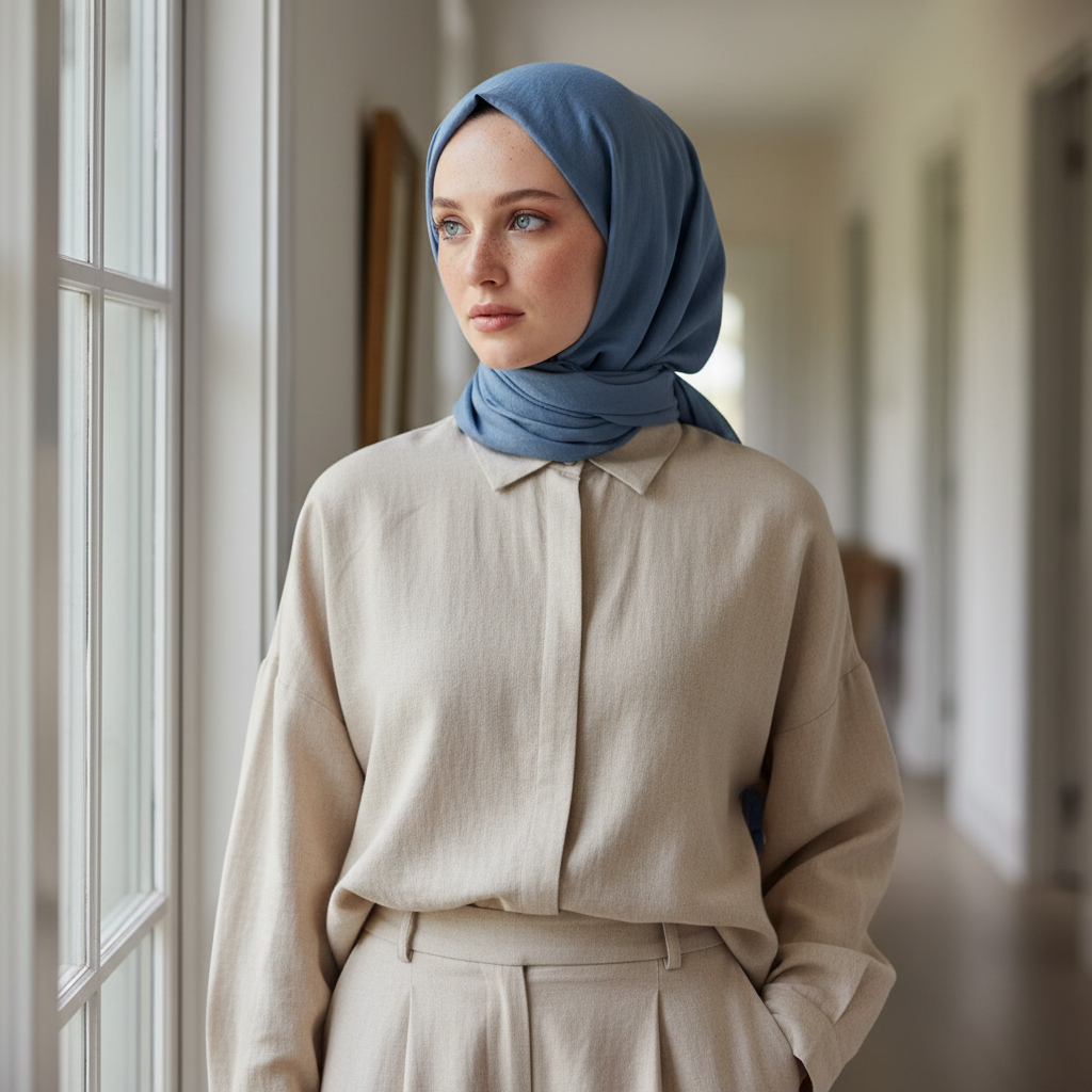 Oval eşarp düzenlemesi